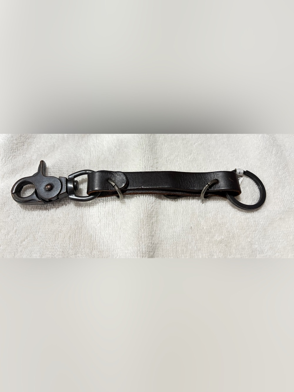 Diesel Black Leather Key/Belt Strap with Branded Gunmetal Hardware. + A GIFT 🎁 - Picture 2 of 4